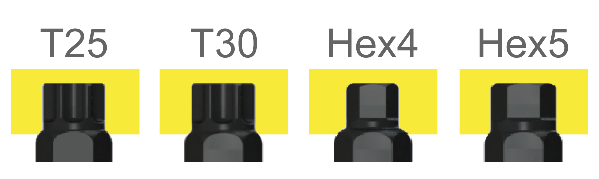 T25 T30 Hex4 Hex5